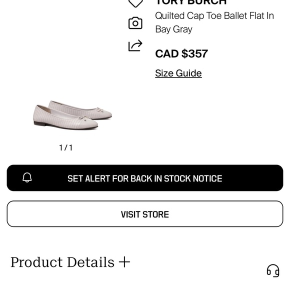 Tory Burch quilted ballet flats goat skin - Picture 3 of 10